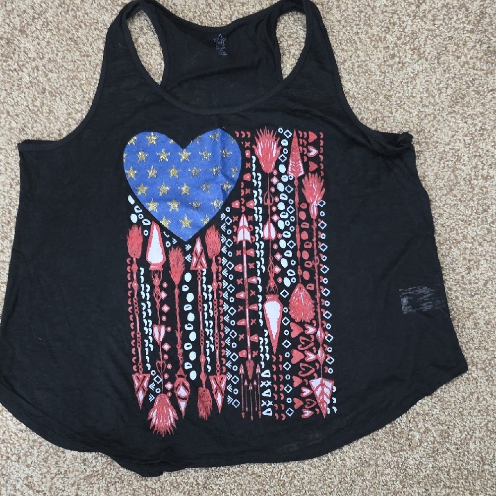 Black Heart Graphic Women's Tank Top